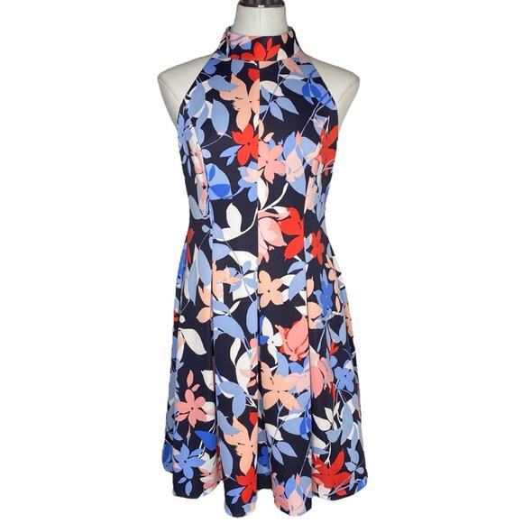 Vince Camuto Floral Halter Dress size 10 - Picture 2 of 9